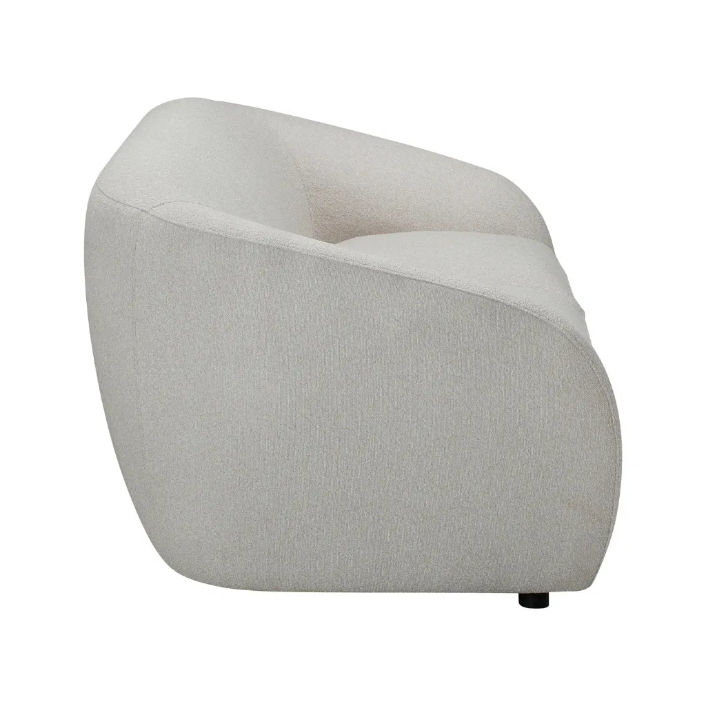 Causeuse Sophy crème au design courbé