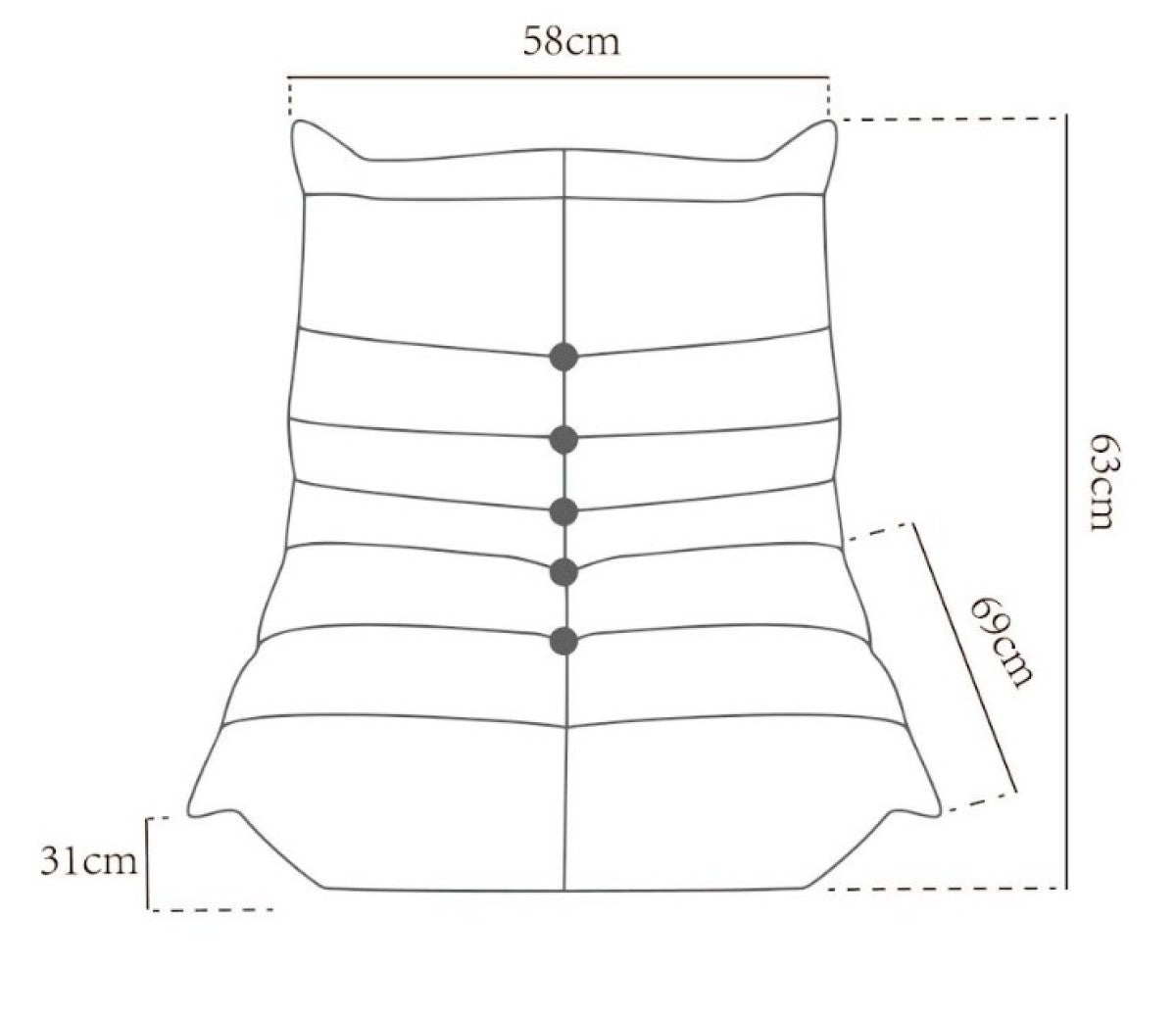 Petit fauteuil moderne pour enfant | Vert Sauge et mousse 60D