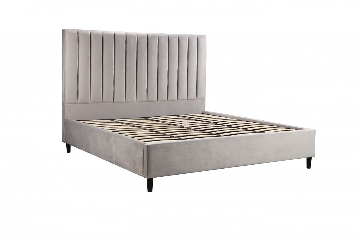 LIT PLATEFORME KING - GRIS ( Meuble Mtl )