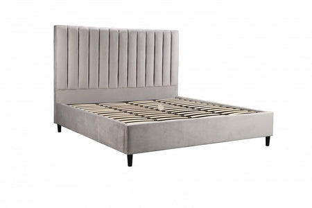 LIT PLATEFORME KING - GRIS ( Meuble Mtl )