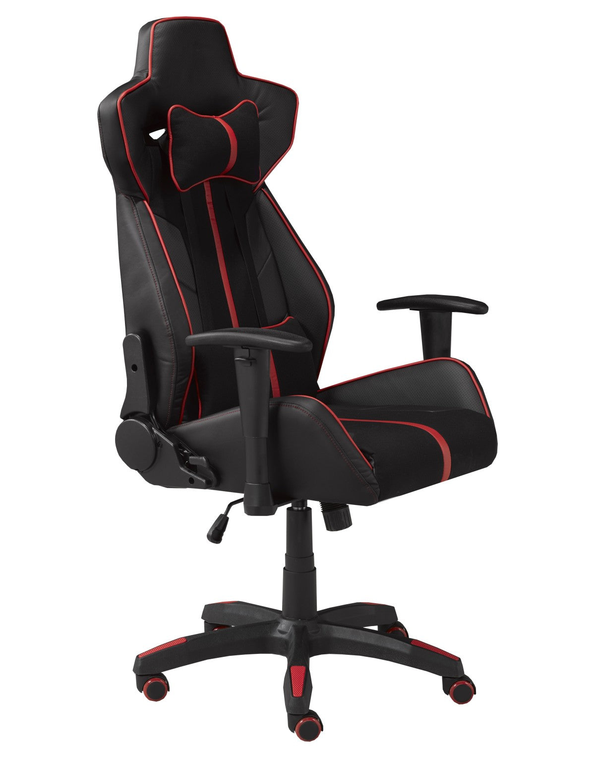ENSEMBLE BUREAU ET CHAISE GAMING, ROUGE/NOIR ( Meuble Mtl )