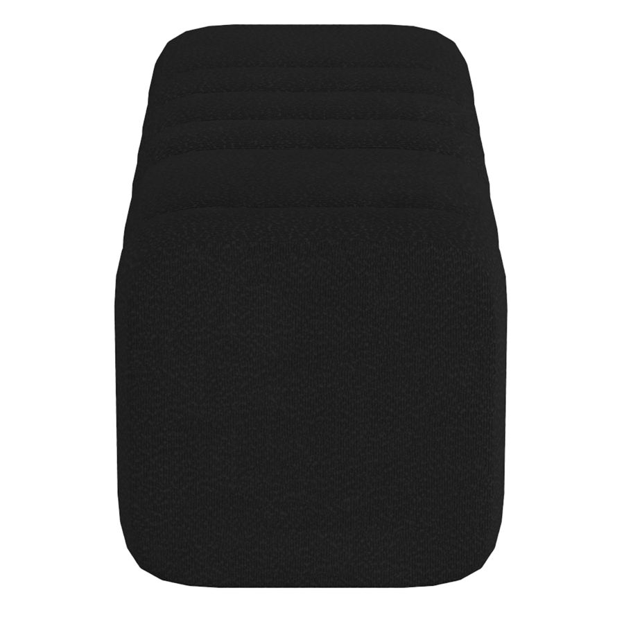 Grand banc pouf Rigel en boucle noire