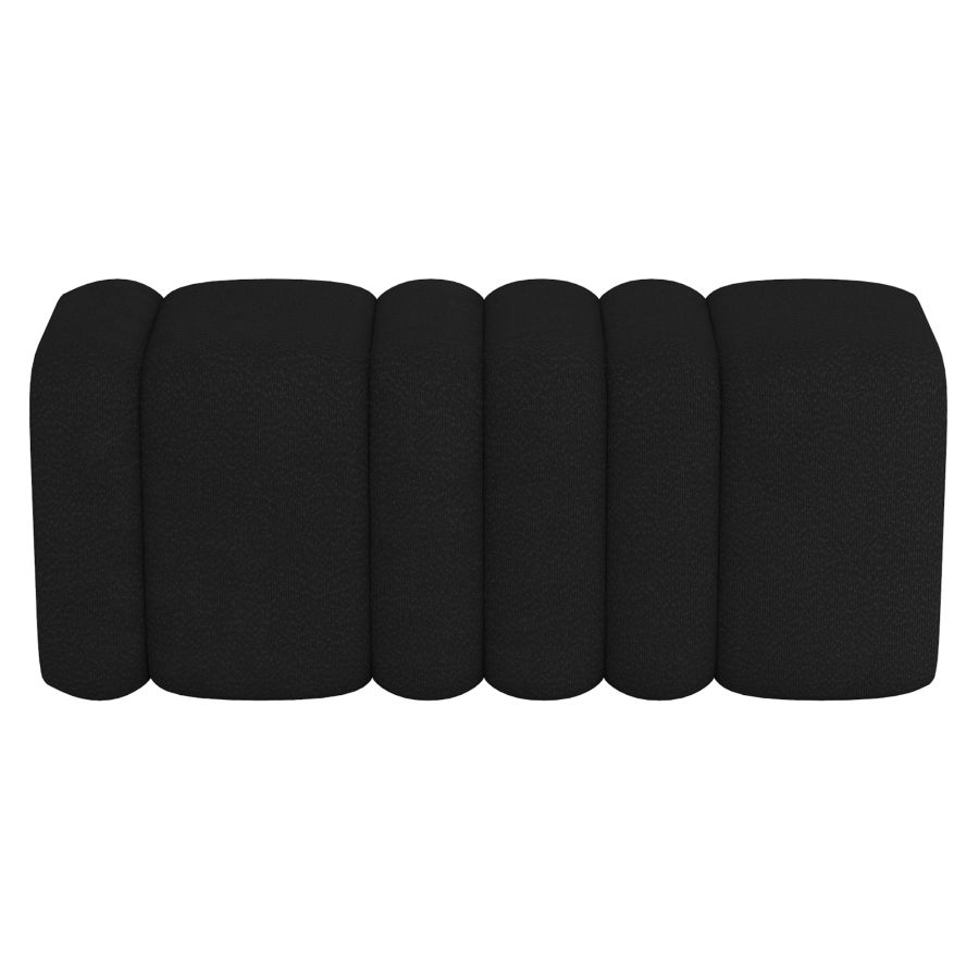 Grand banc pouf Rigel en boucle noire