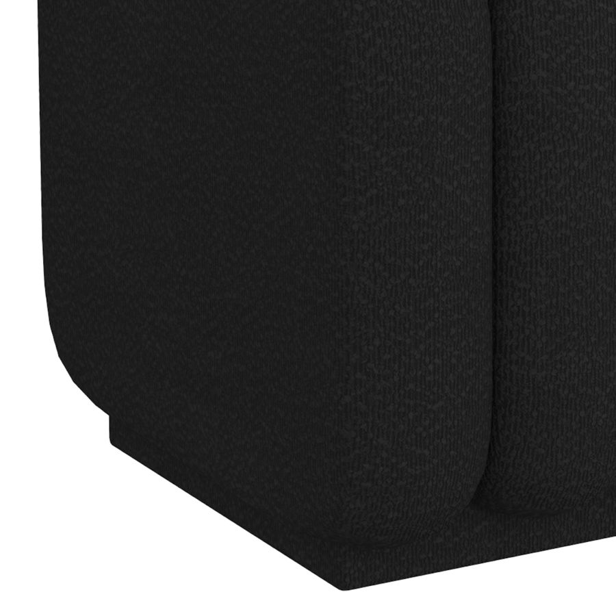 Petit pouf carré Rigel en boucle noire