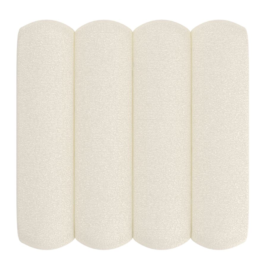 Petit pouf carré Rigel en boucle ivoire