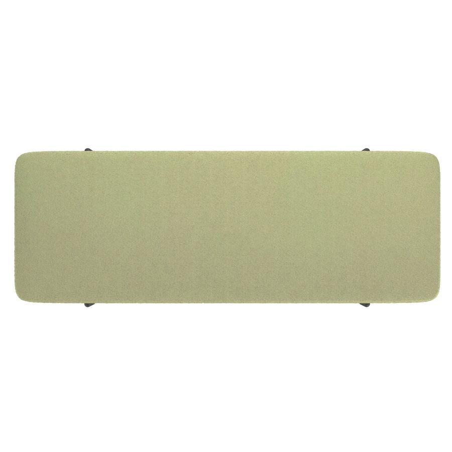 Banc ottoman de rangement Erzo en sauge et noir
