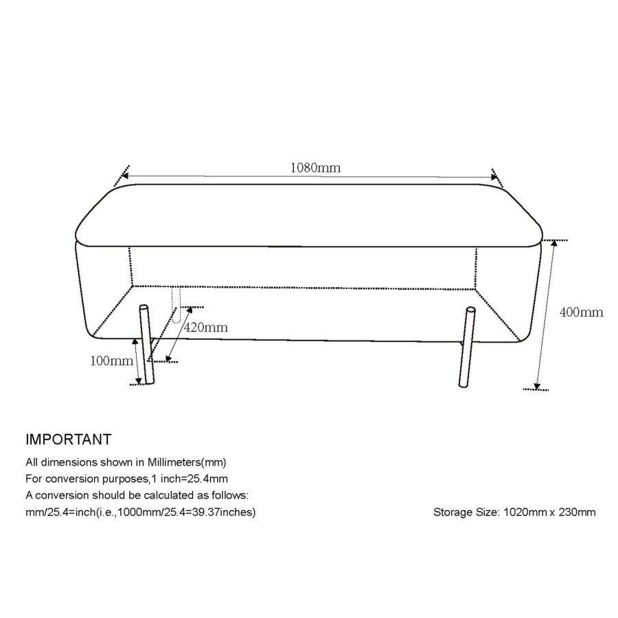 Banc ottoman de rangement Erzo en blanc et noir