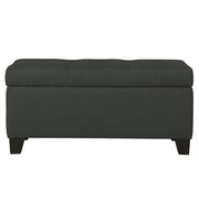 Harper Banc ottoman de rangement rectangulaire en charbon de bois ( Meuble Mtl ) 
