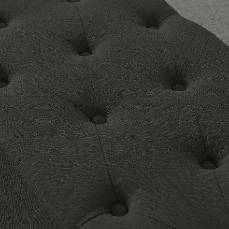 Harper Banc ottoman de rangement rectangulaire en charbon de bois ( Meuble Mtl ) 