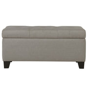Banc ottoman de rangement rectangulaire Harper en gris clair ( Meuble Mtl ) 
