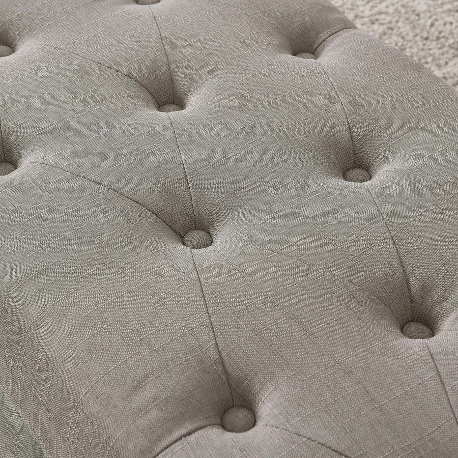 Banc ottoman de rangement rectangulaire Harper en gris clair ( Meuble Mtl ) 