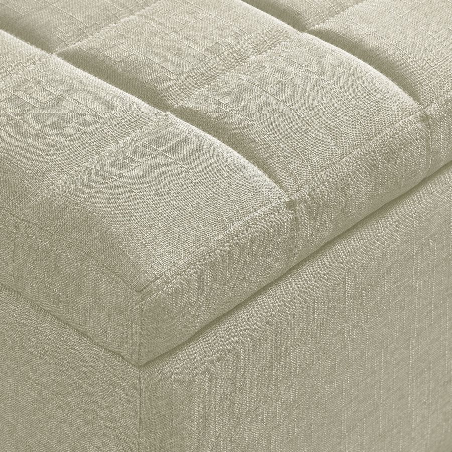 Banc ottoman de rangement rectangulaire Lila en beige ( Meuble Mtl ) 
