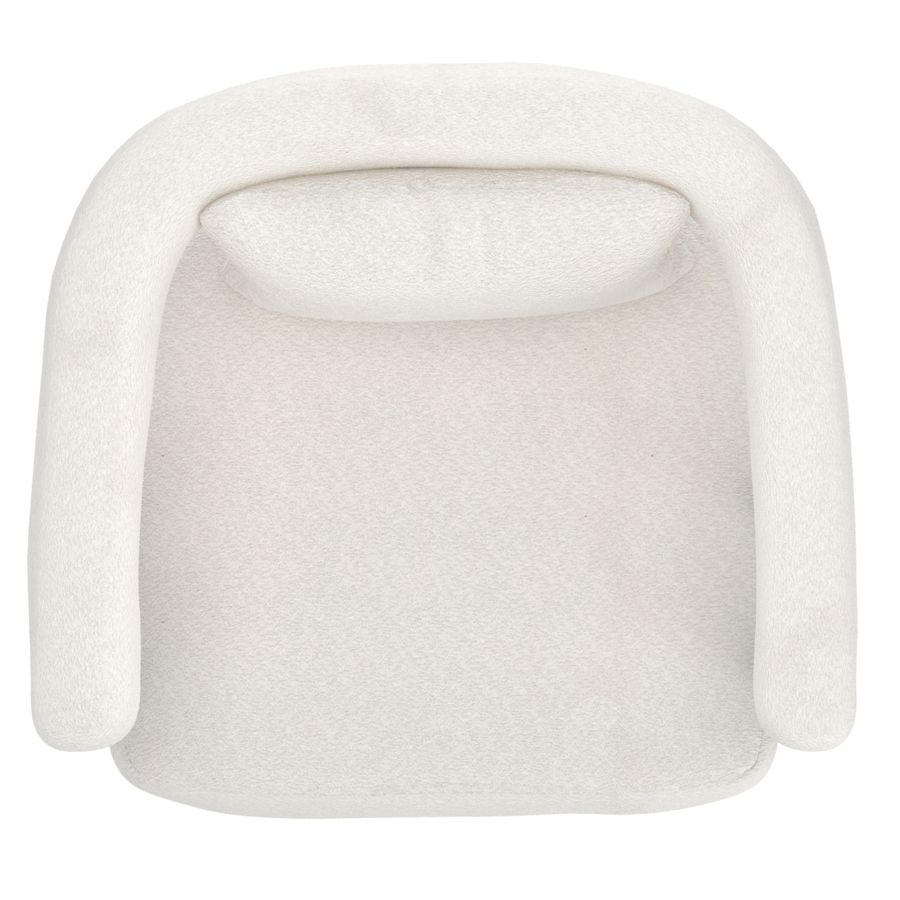 Chaise d'appoint Scarlet en boucle ivoire et noir