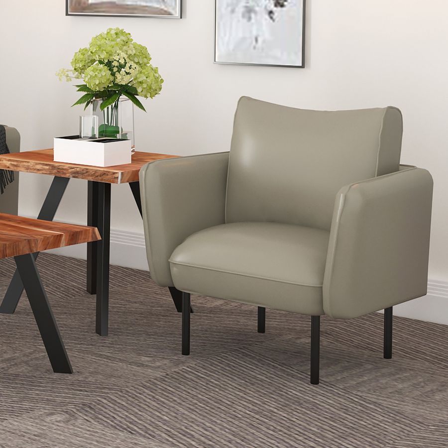 Chaise d'appoint Ryker en gris-beige et noir ( Meuble Mtl )
