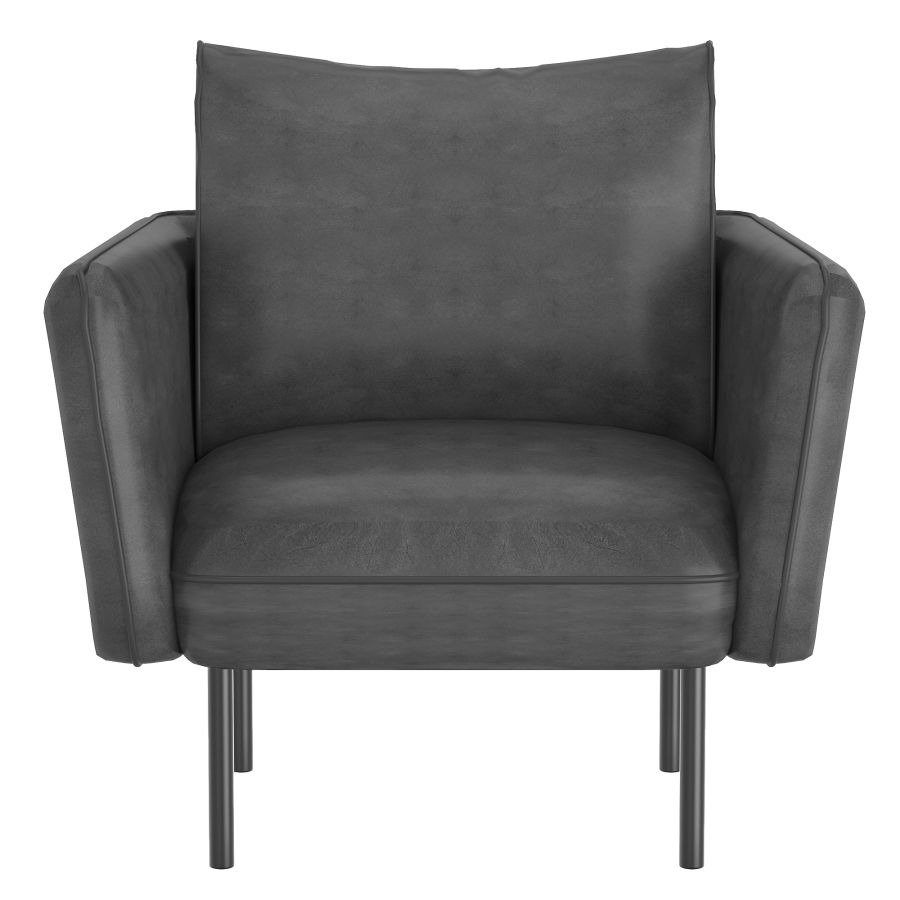 Chaise d'appoint Ryker en gris et noir ( Meuble Mtl ) 