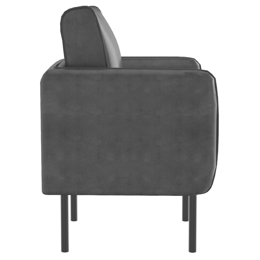 Chaise d'appoint Ryker en gris et noir ( Meuble Mtl ) 