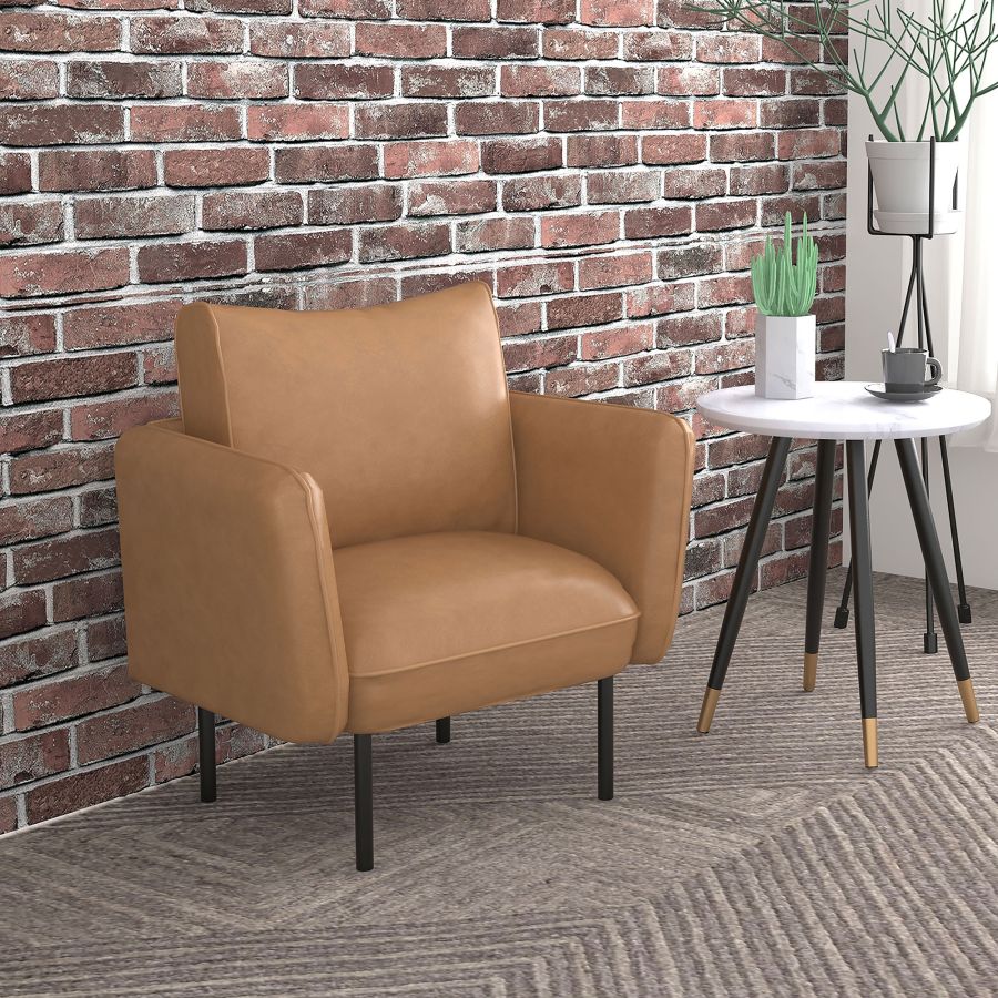 Chaise d'appoint Ryker en selle et noir ( Meuble Mtl )