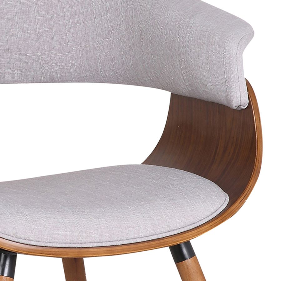 Chaise d'appoint/de salle à manger Holt en gris et noyer ( Meuble Mtl )