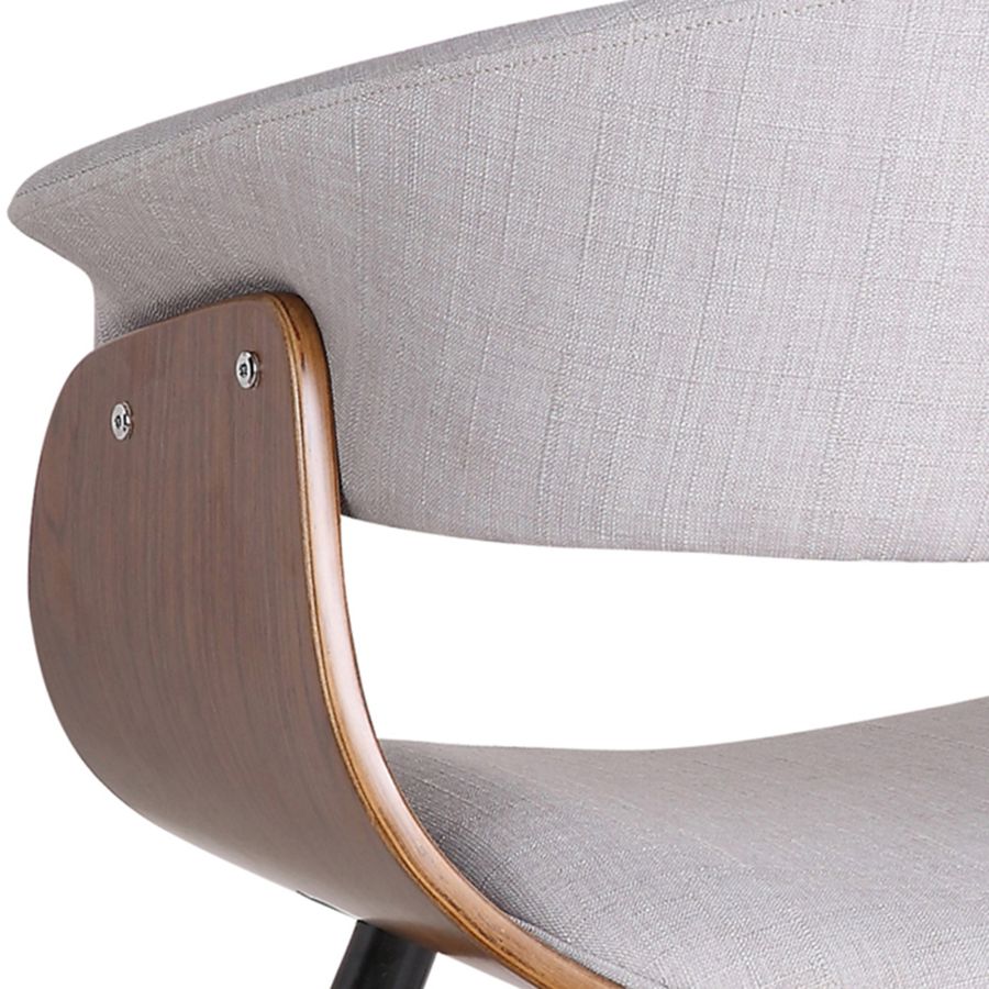 Chaise d'appoint/de salle à manger Holt en gris et noyer ( Meuble Mtl )