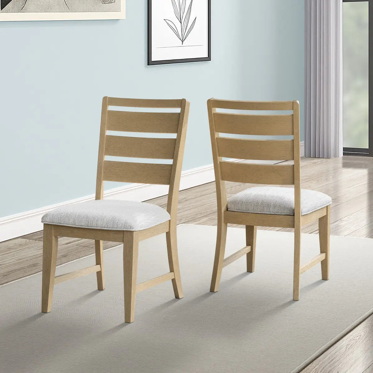 Chaises Cosima en Acacia et Hévéa | Ensemble de 2 - Naturel
