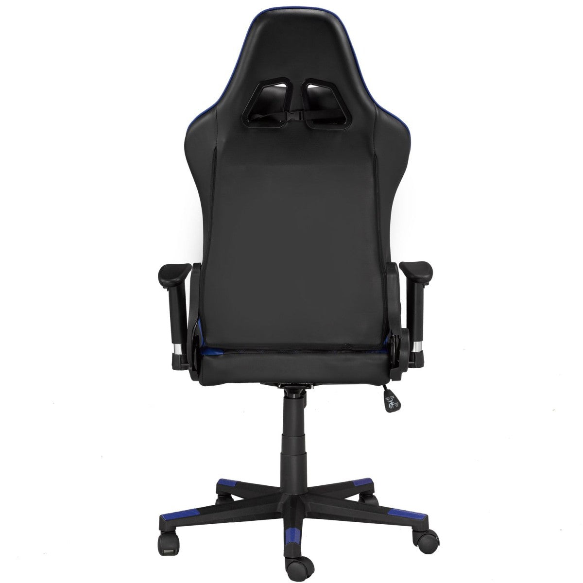 Fauteuil de gaming contemporain | Noir/Bleu avec support lombaire