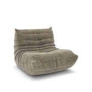 Fauteuil d'appoint Kendall Taupe | Design plissé et mousse 60D