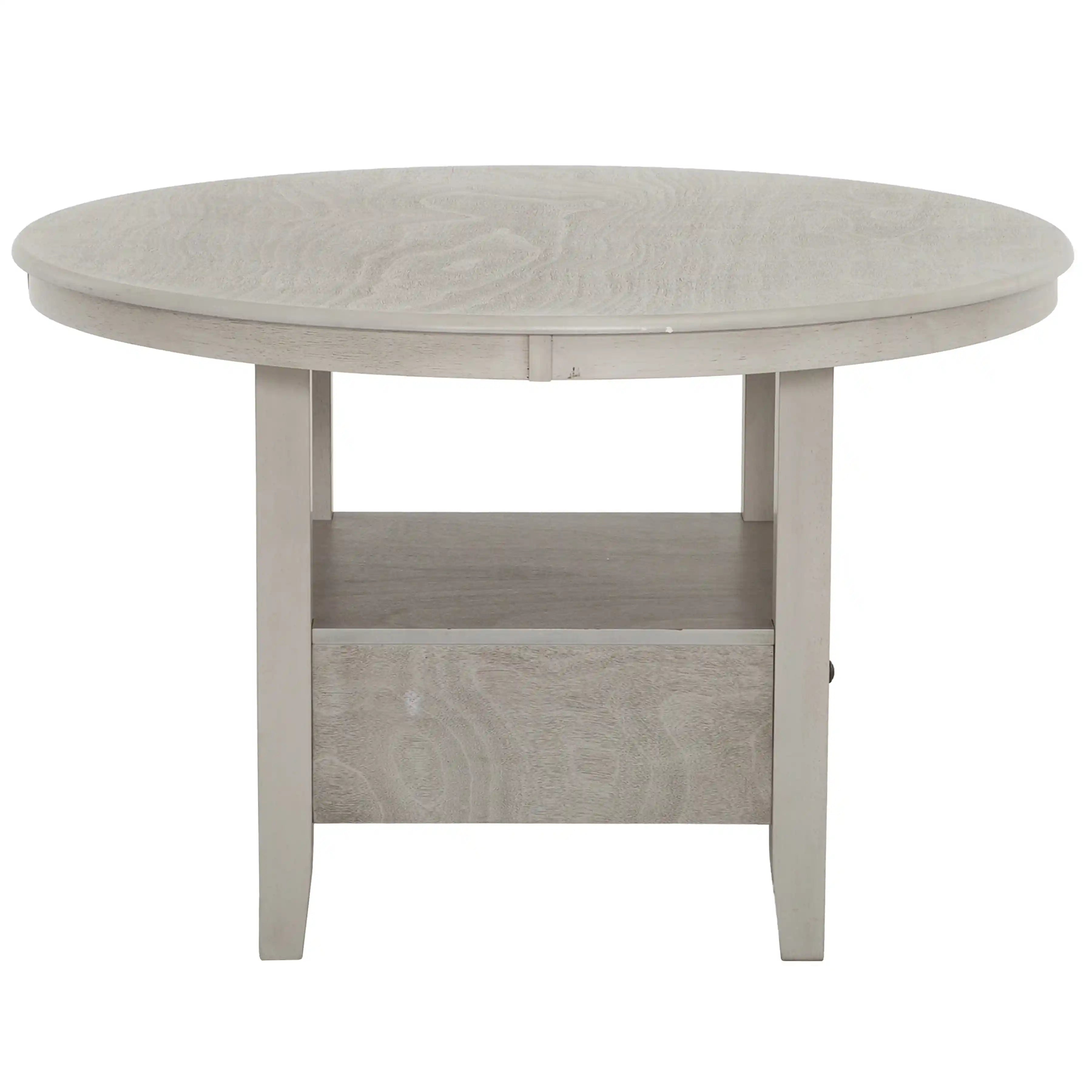 Set de Cuisine Table Ronde 47" avec Tiroir et 4 Chaises - Primo