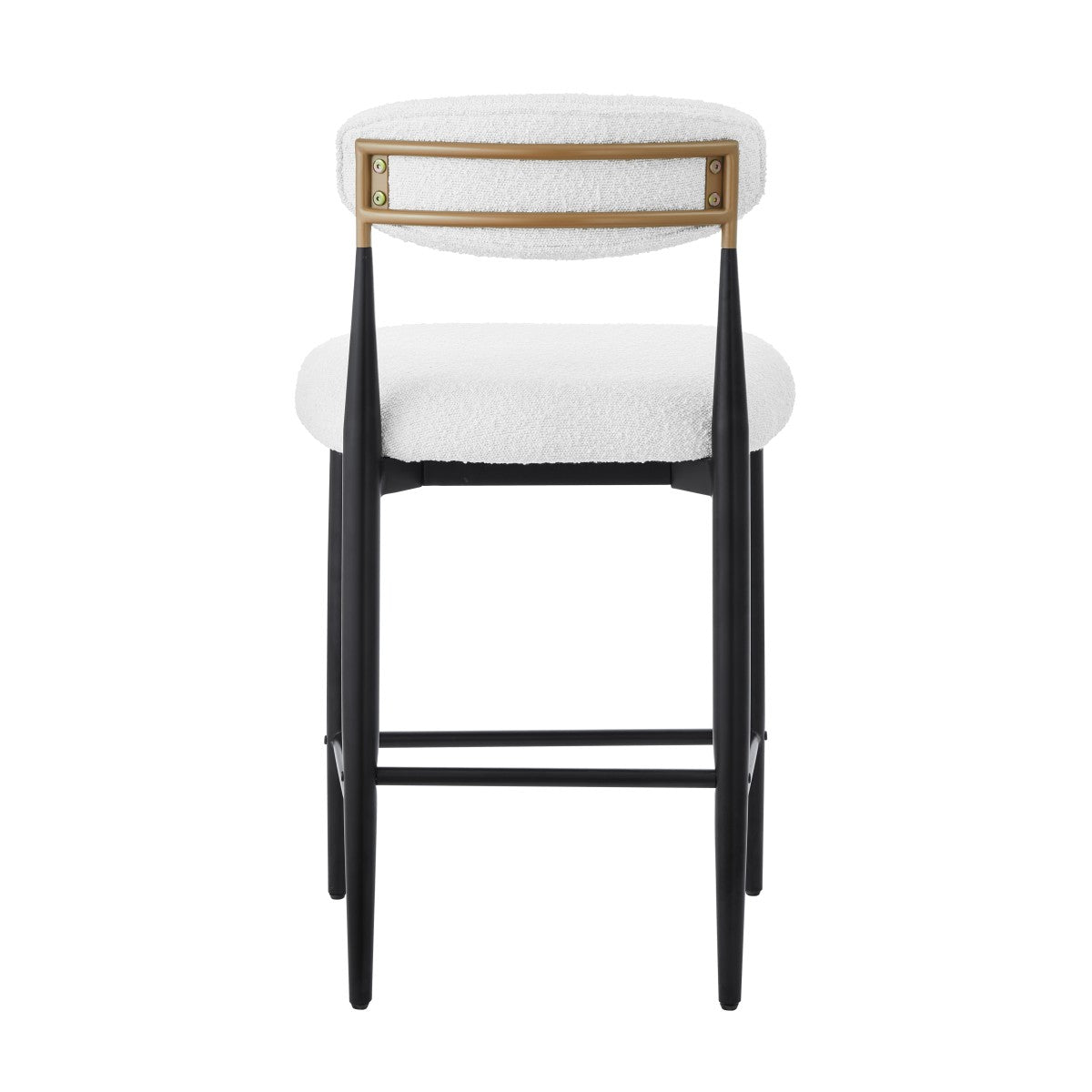 Set de 2 Tabourets de Comptoir Kodi - Blanc et Noir