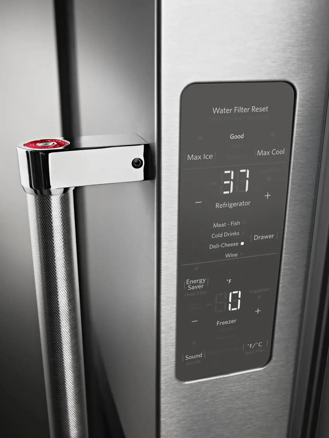 Réfrigérateur KitchenAid 23,8 pi³ Portes Françaises Inox 36 po