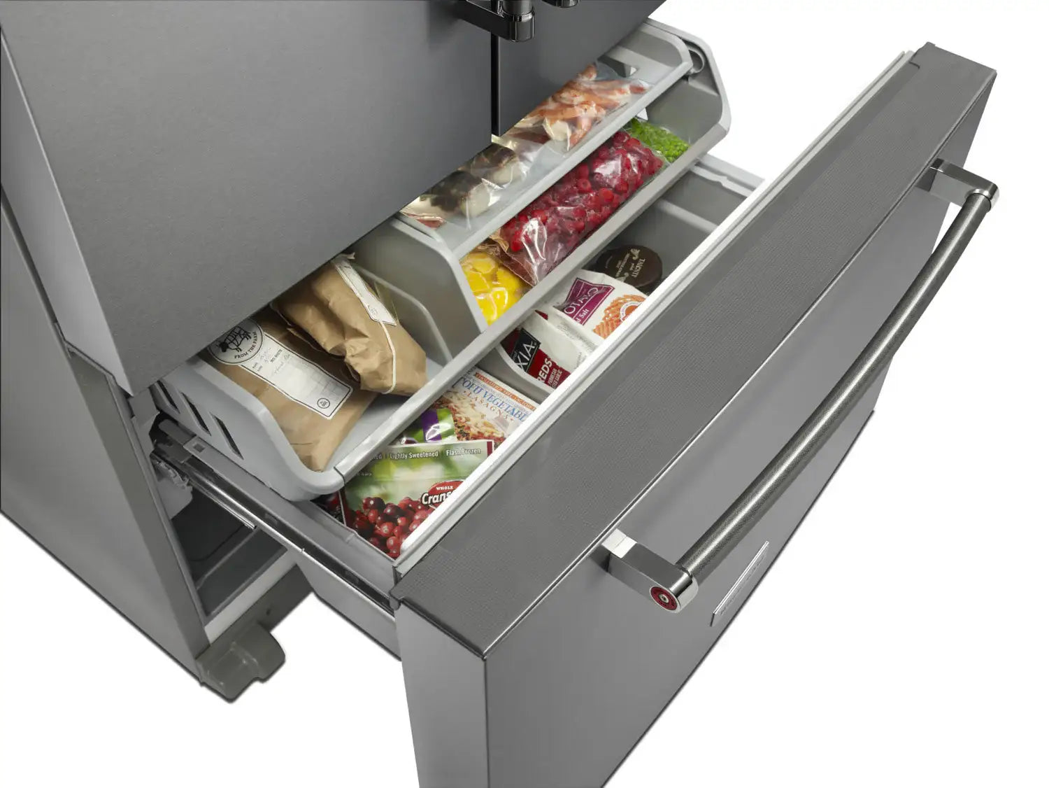 Réfrigérateur KitchenAid 23,8 pi³ Portes Françaises Inox 36 po