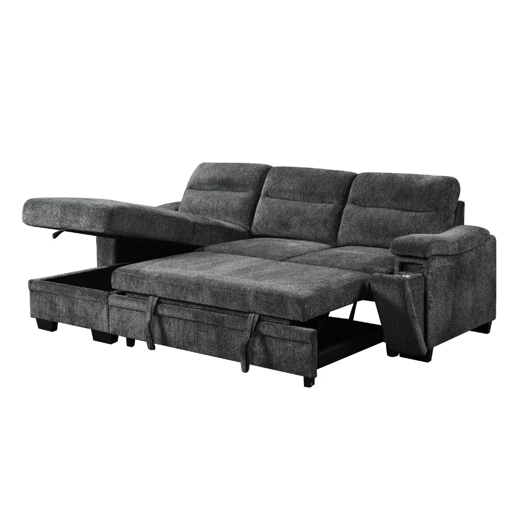 Canapé-lit Savio gris – Réversible et fonctionnel