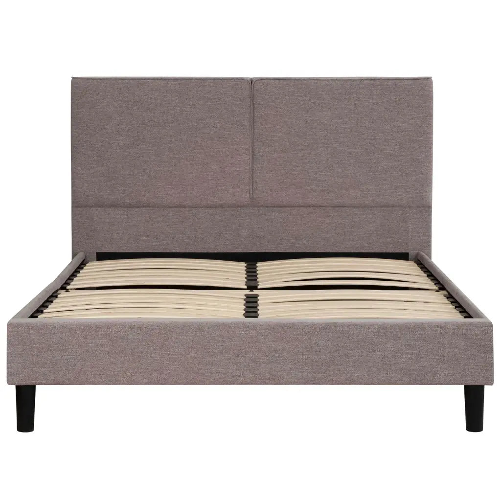 Sia : Le Lit Plateforme au Design Split-Back Gris