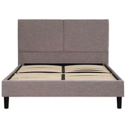 Sia : Le Lit Plateforme au Design Split-Back Gris