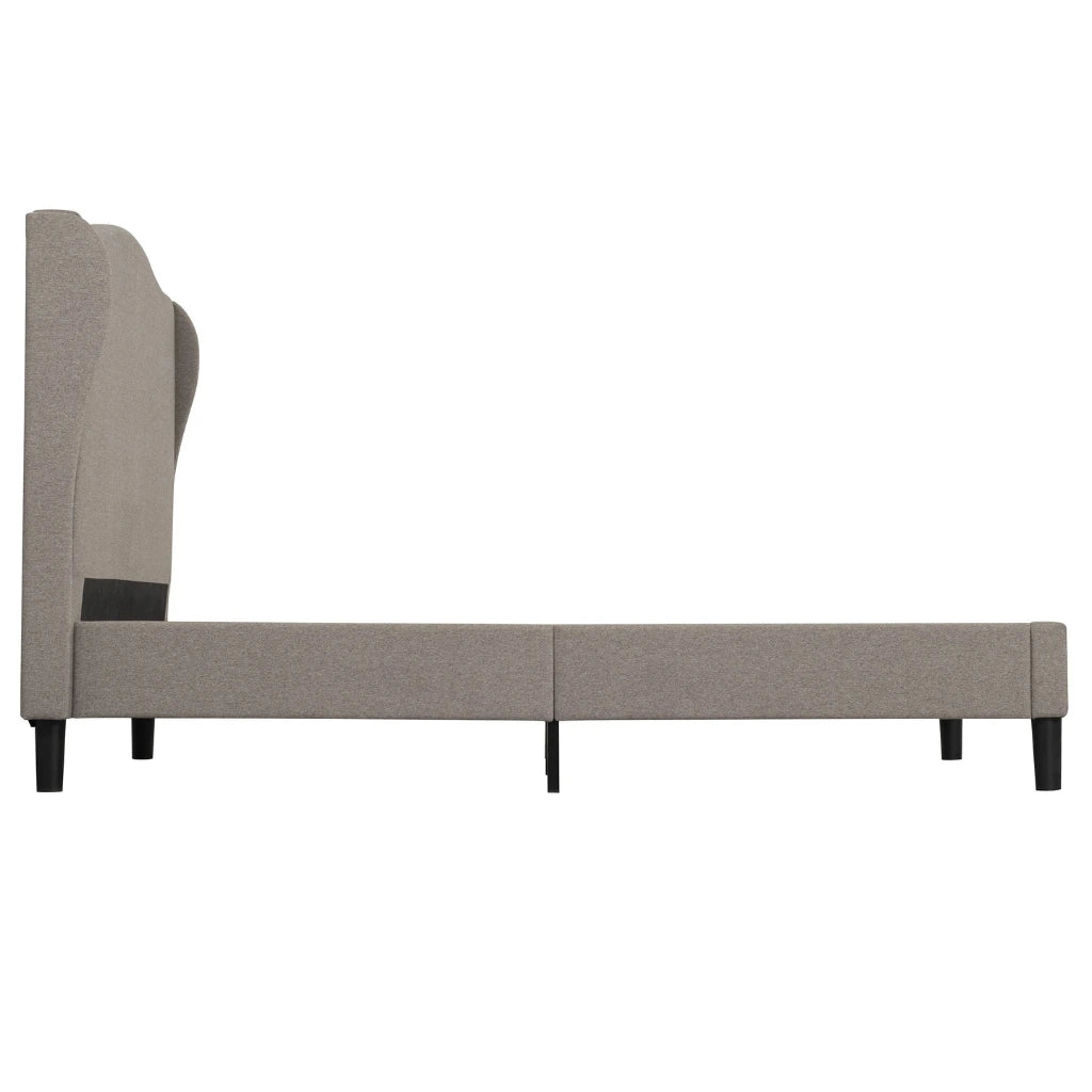 Lit Greta | Tête de Lit à Oreilles Gris Tweed