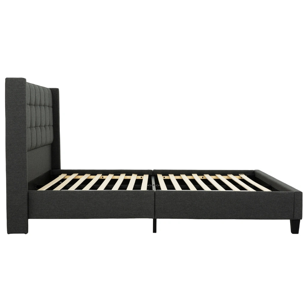 Ora : Le Lit Plateforme au Design Carré Capitonné