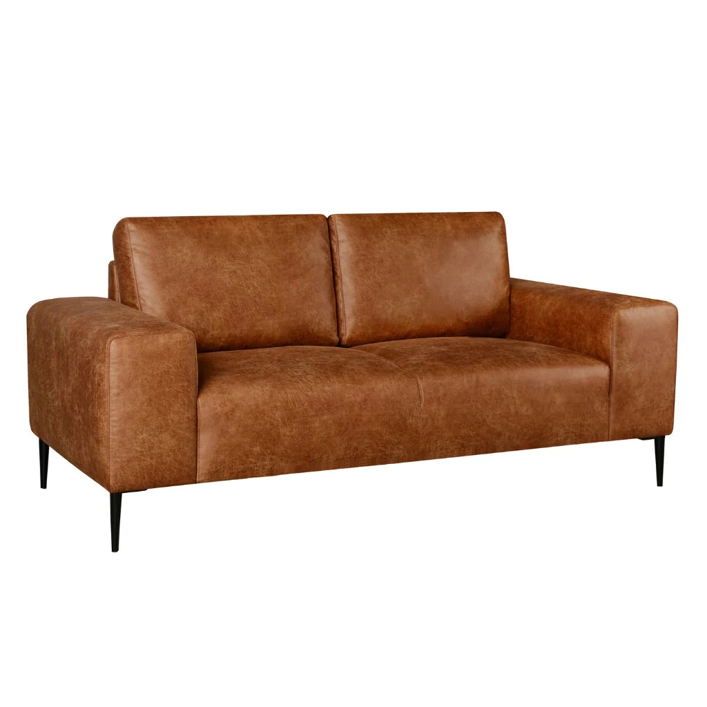 Causeuse Shonda en cuir végétalien tan