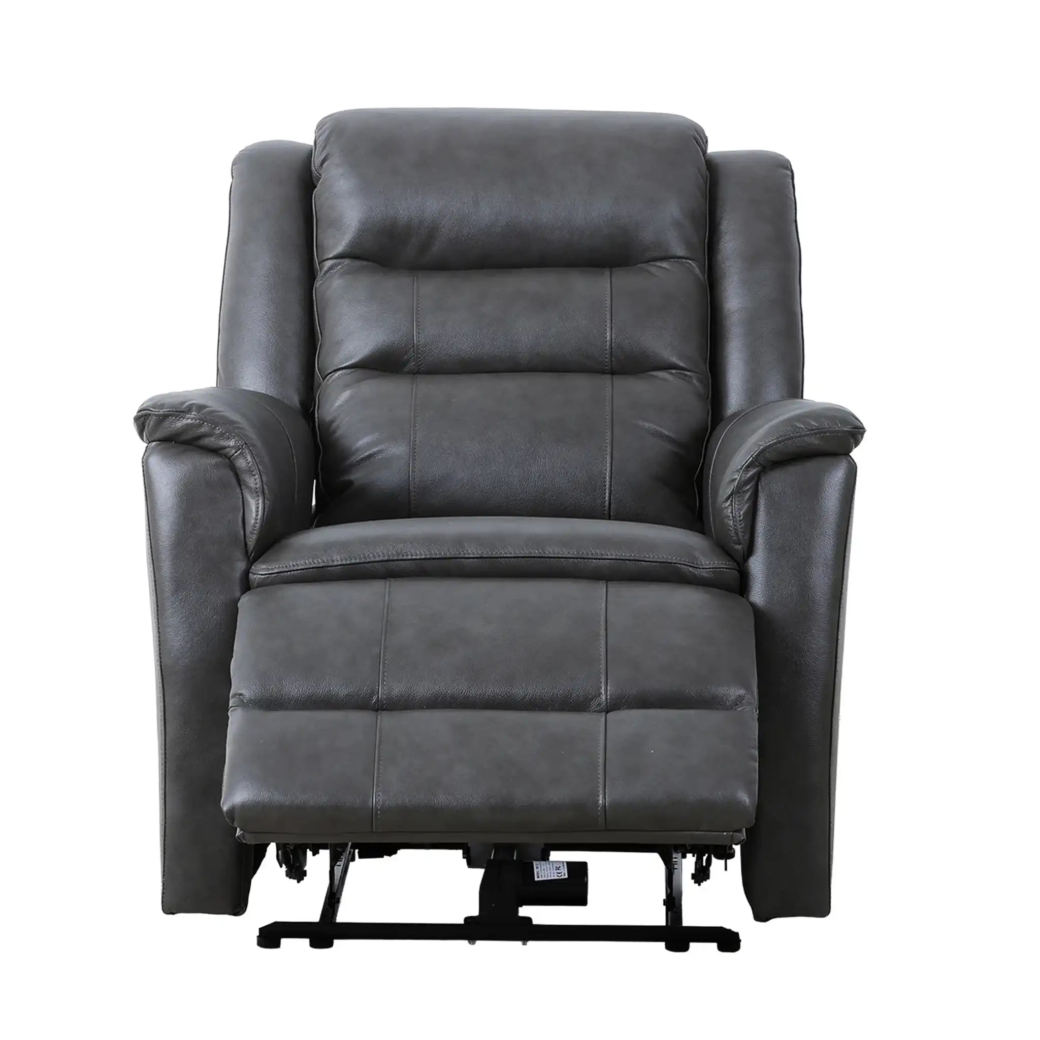 Primo Carter Fauteuil Inclinable Électrique Cuir et Similicuir Gris Foncé