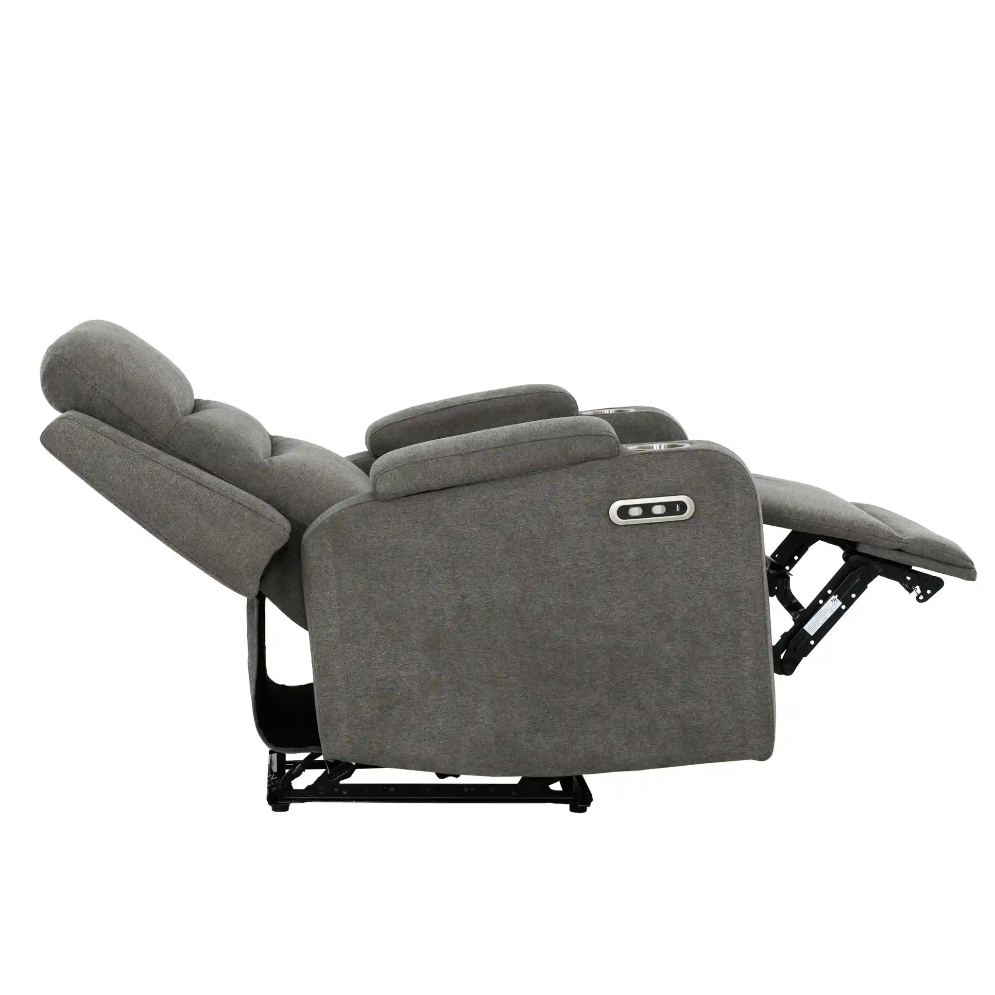 Primo Alfred Fauteuil Inclinable Électrique en Tissu Gris