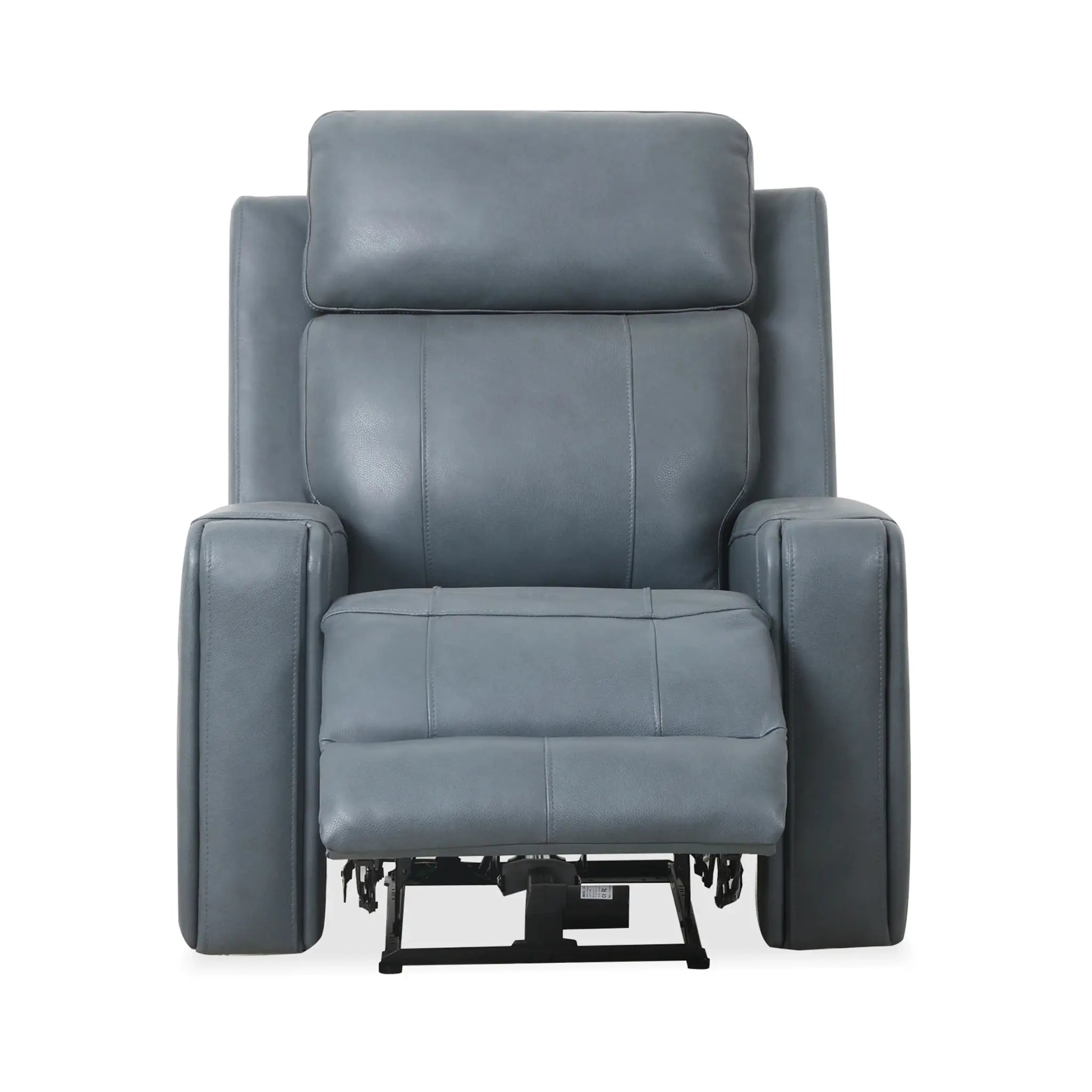 Primo Cavron Fauteuil Berçant et Inclinable Électrique Cuir Bleu