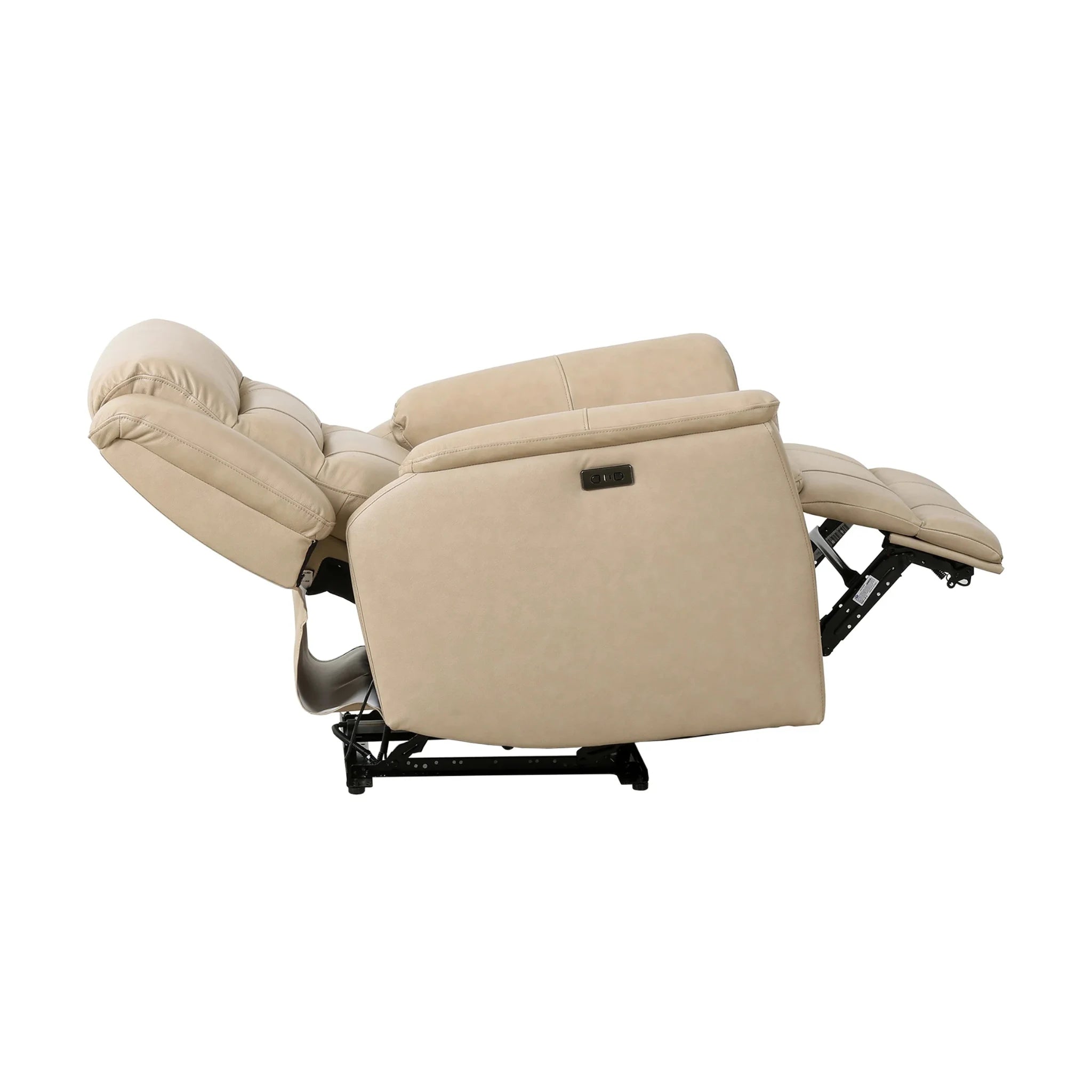 Primo Carter Fauteuil Inclinable Électrique Cuir et Similicuir Beige