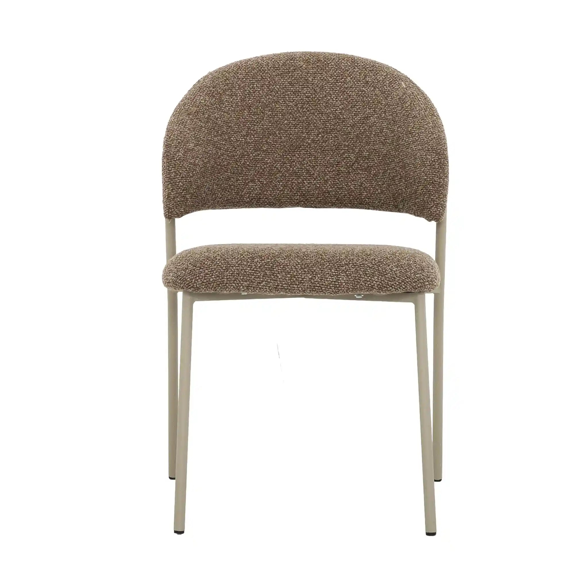 Primo Ensemble de 2 Chaises de Salle à Manger Confortables - Tissu Gris