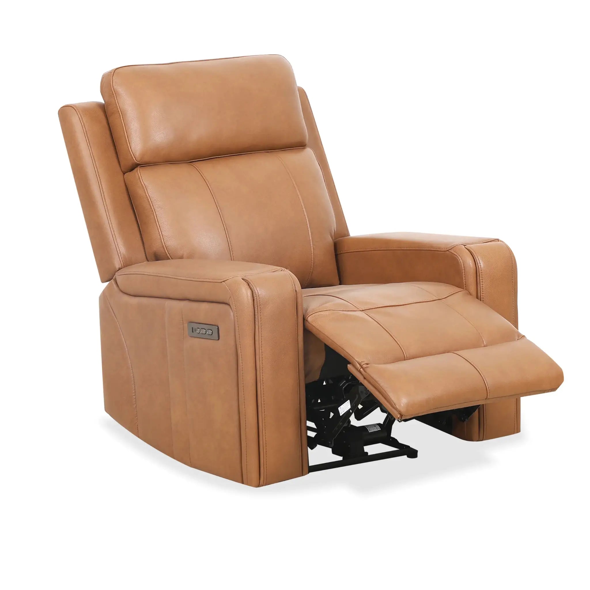 Primo Cavron Fauteuil Inclinable Électrique et Berçant Cuir Brun Cognac