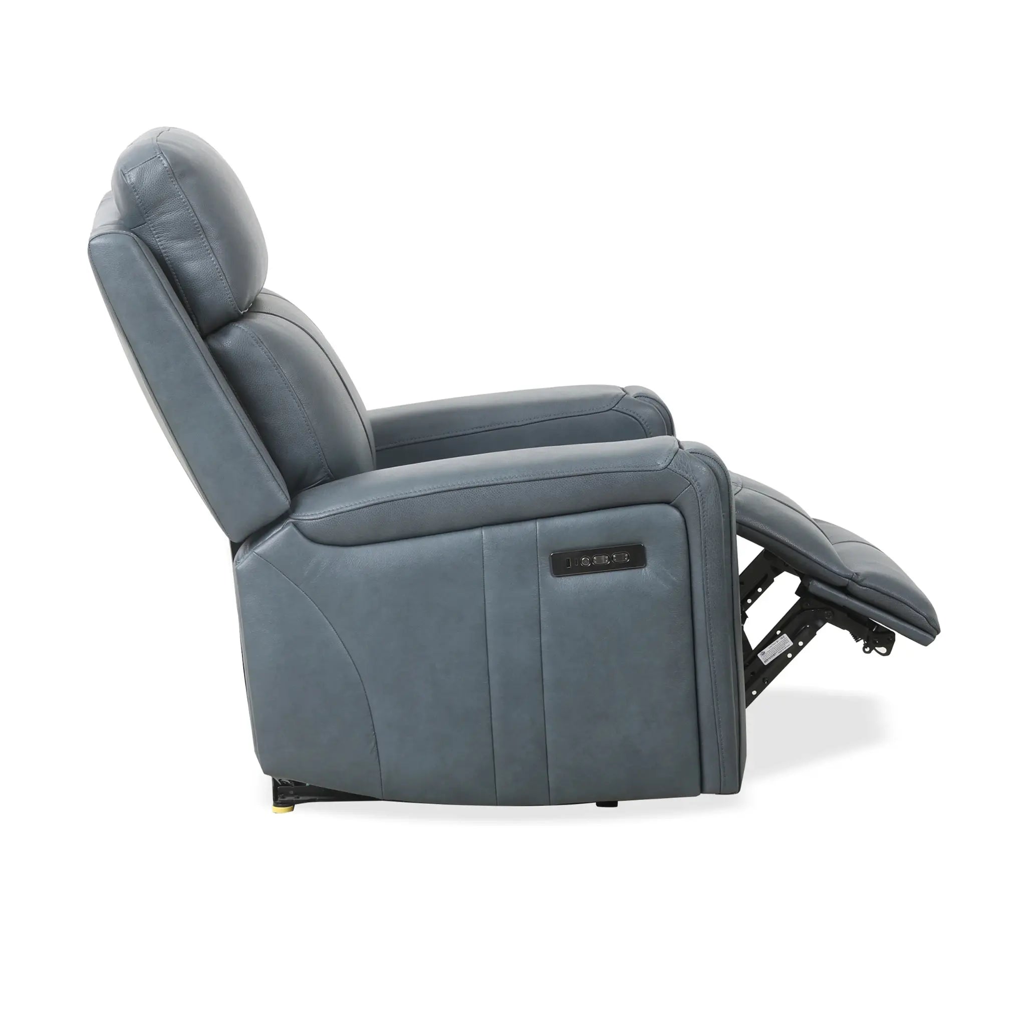 Cavron Causeuse Inclinable Électrique en Cuir Bleu