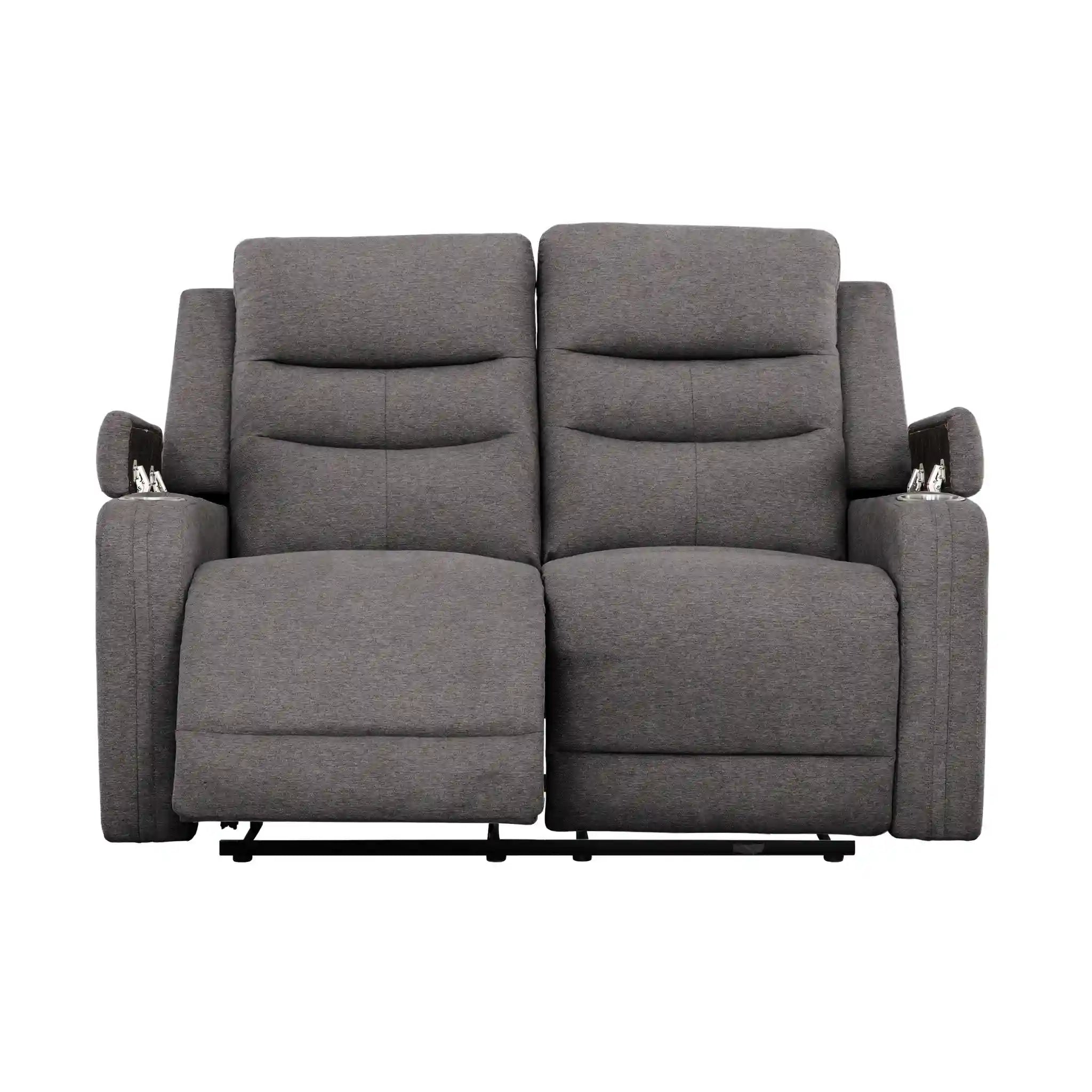 Primo Alfred Causeuse 2 Places Inclinable en Tissu Gris Axel