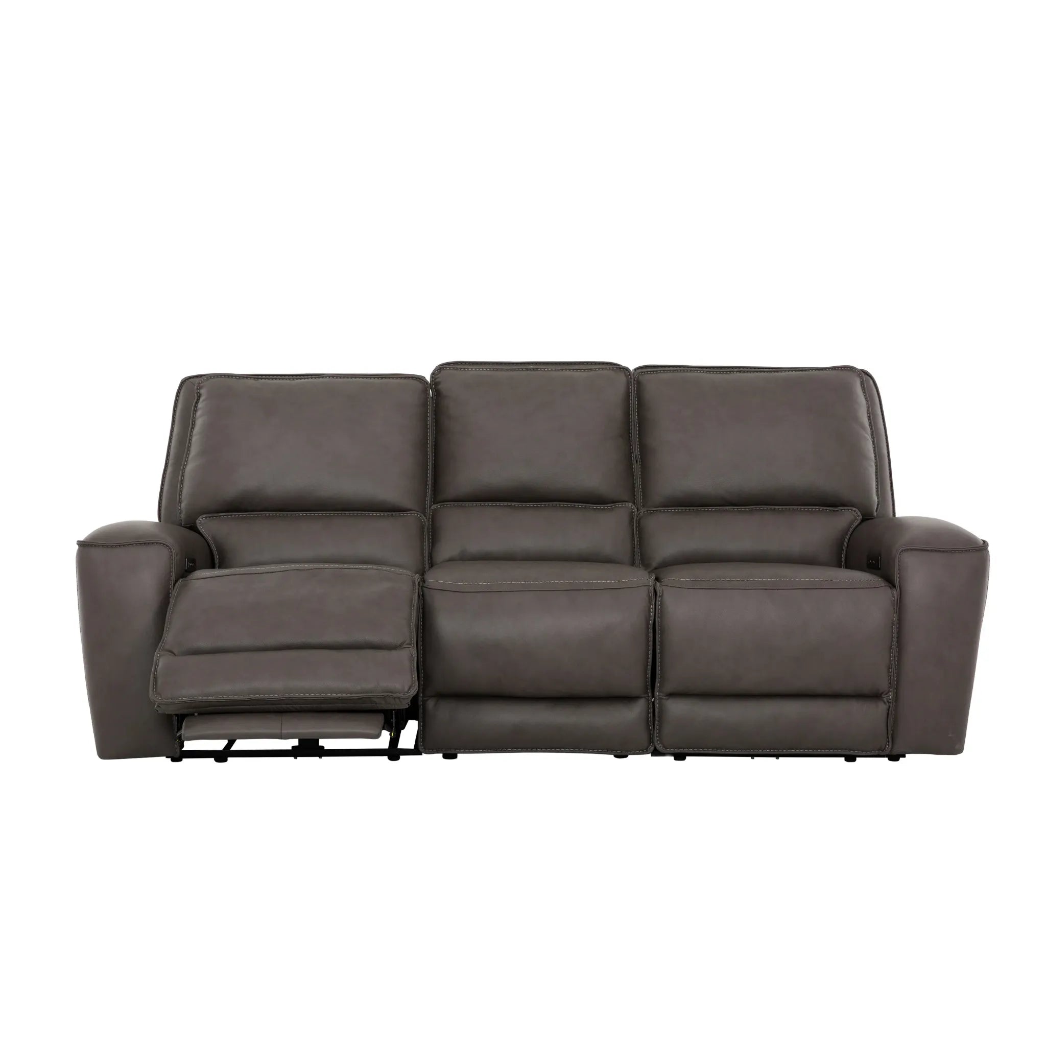 Primo Odessa Sofa Inclinable Électrique en Cuir Véritable Gris