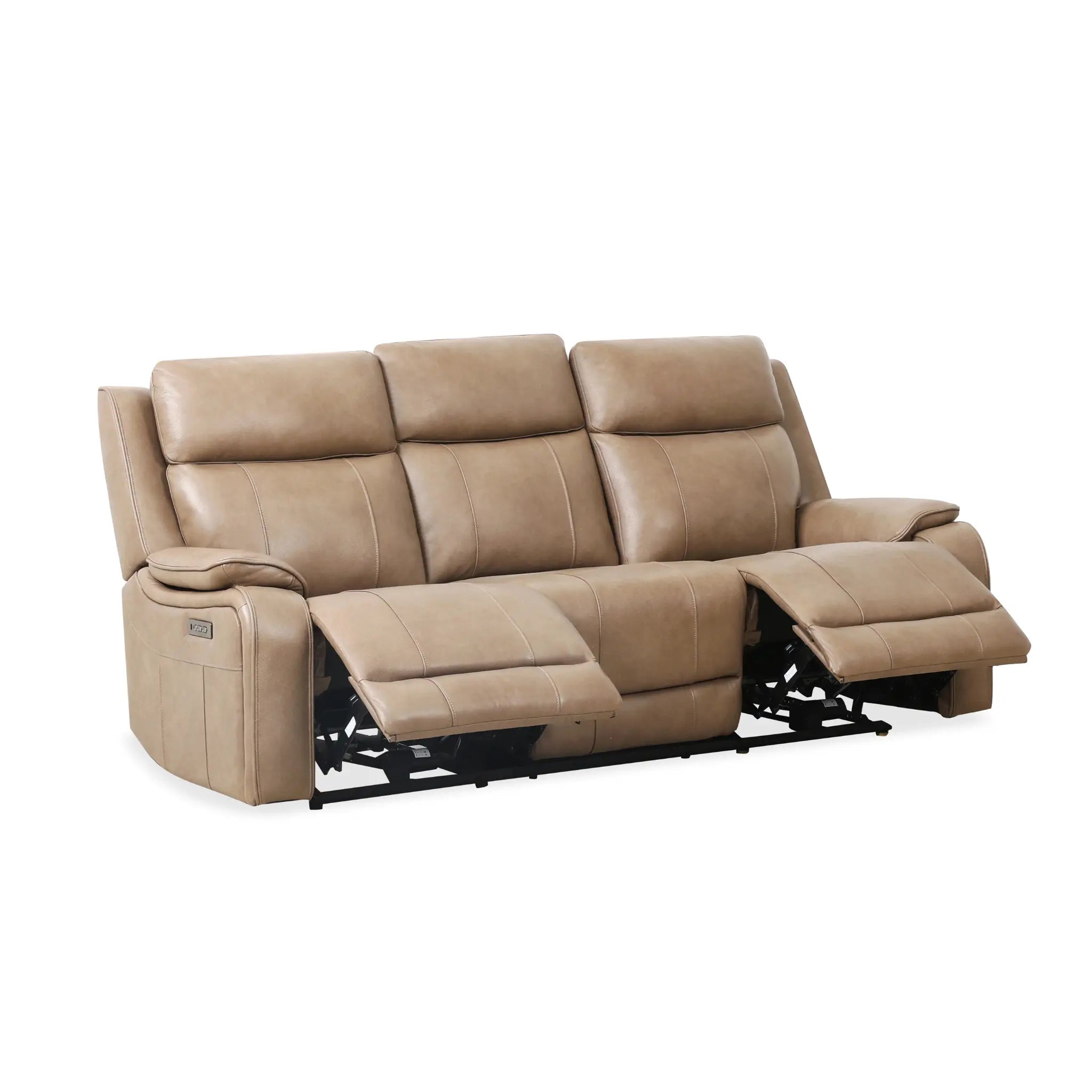 Primo Brindle Sofa avec Assises Inclinables Électriques Taupe