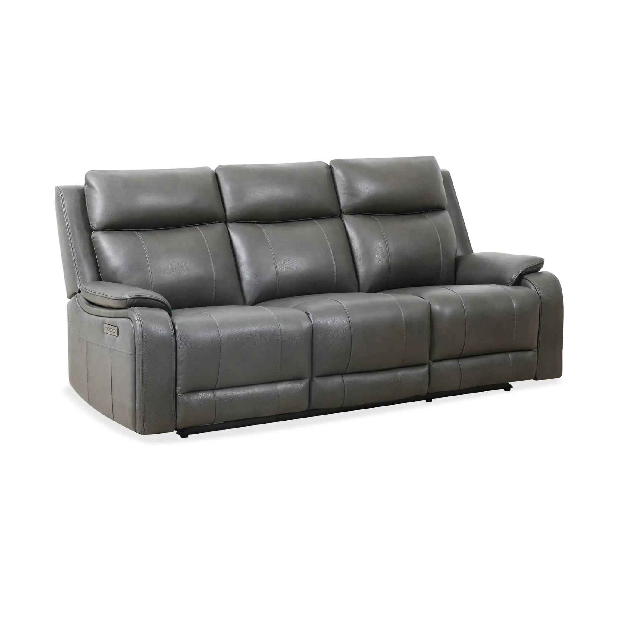 Primo Brindle Sofa Inclinable Électrique 3 Places en Cuir Anthracite