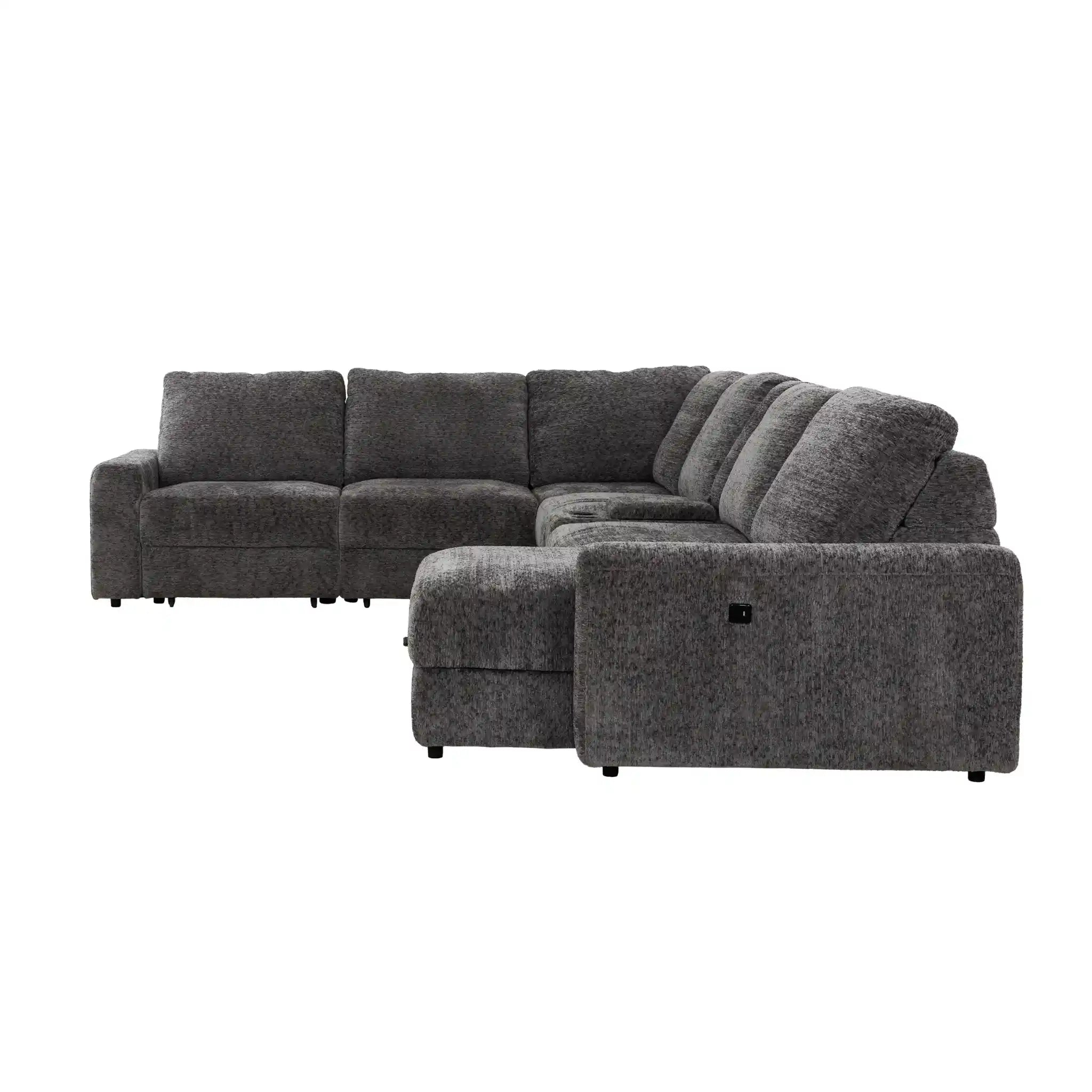 Primo Infinity Sofa Modulaire 7 Pièces Assises Coulissantes Électriques Gris