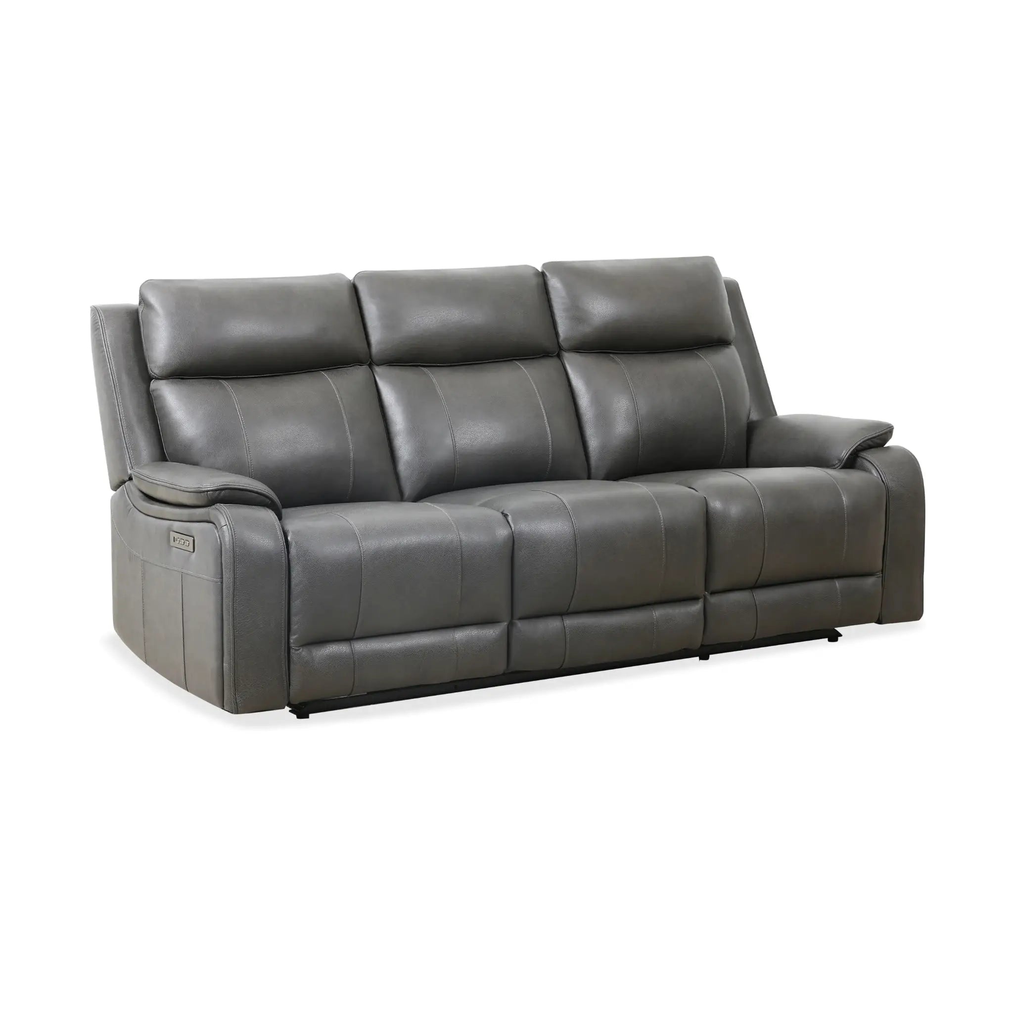 Primo Brindle Sofa Inclinable Électrique 3 Places en Cuir Anthracite