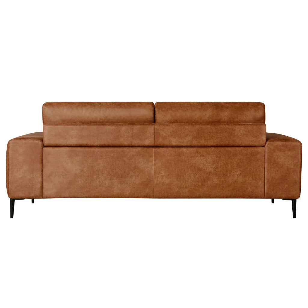 Canapé Shonda tan – Style moderne en cuir synthétique